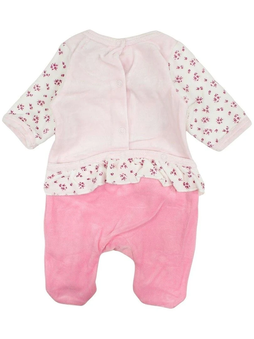 Lee Cooper Grenouillere bébé fille imprimé Lee Cooper en coton Rose clair