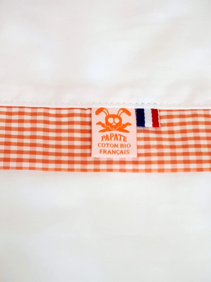 Draps Plat En Coton Bio Blanc Blanc