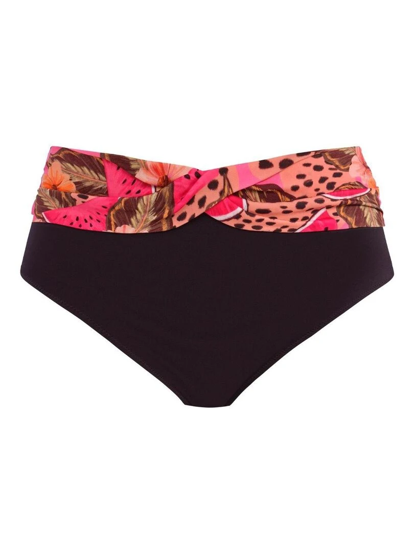 Bas de maillot de bain taille haute Cabana Nights   Noir