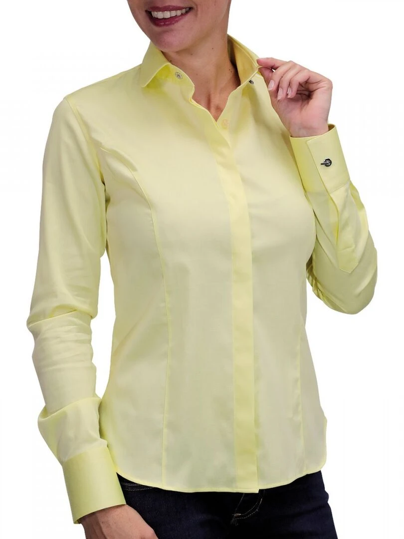 Chemise bouton metal NEW WEAVE Jaune