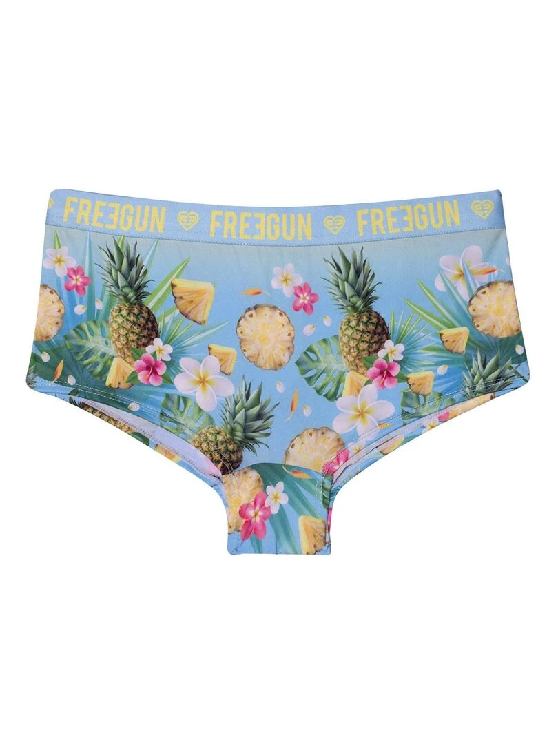 Lot de 3 shortys fille Flower Power Freegun   Jaune