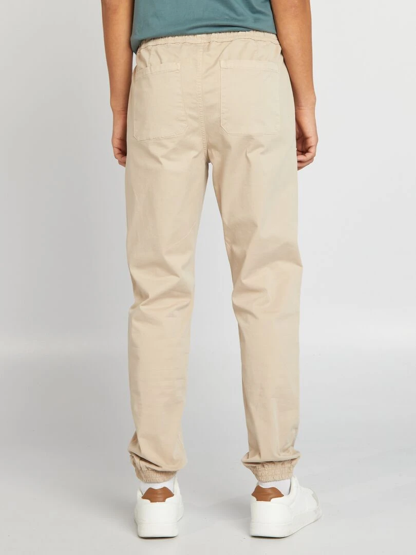 Pantalon esprit 'jogger'   beige