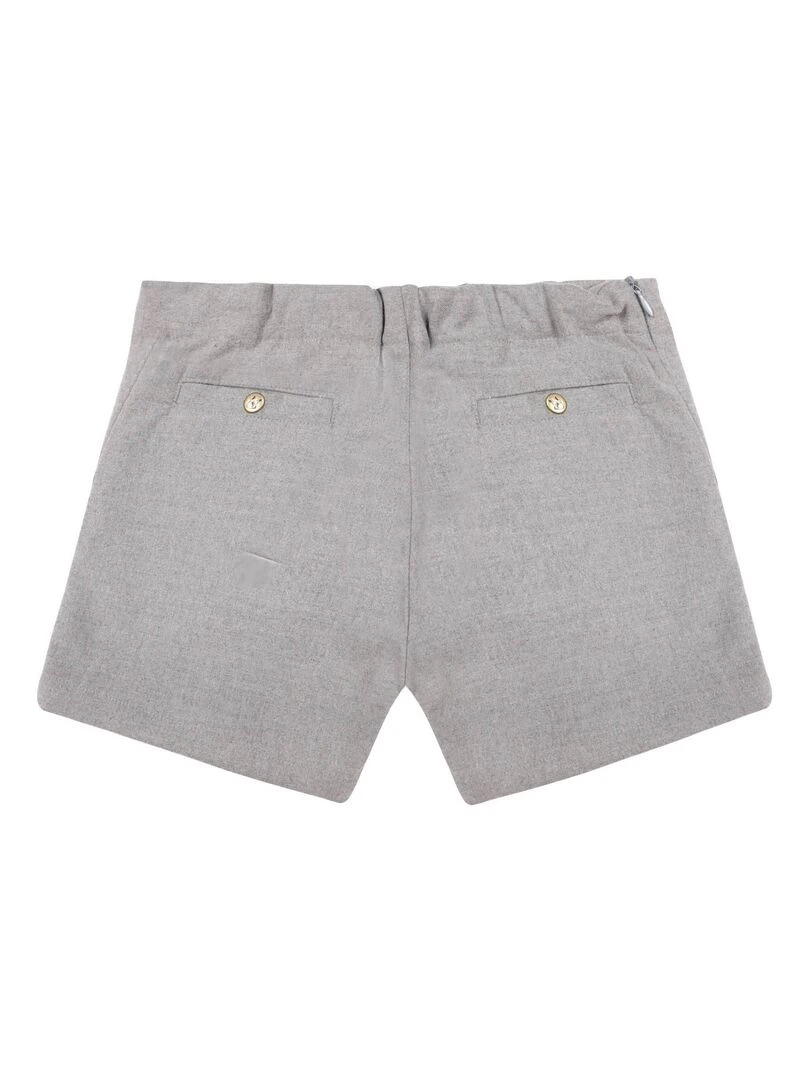 Short Laine Gris Souris Fille  POUPETTE   'LA FAUTE A VOLTAIRE'   Gris Noir