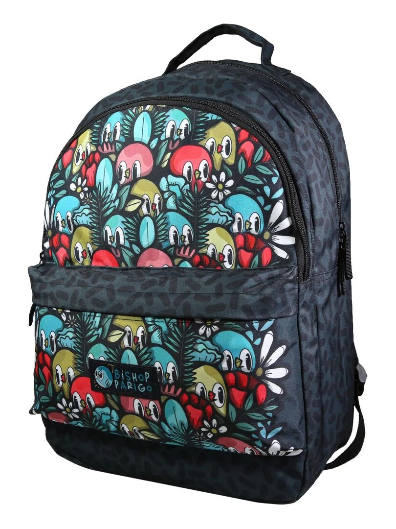 BAGTROTTER Sac à dos 2 compartiments Bishop Parigo Multicolore Art Multicolore