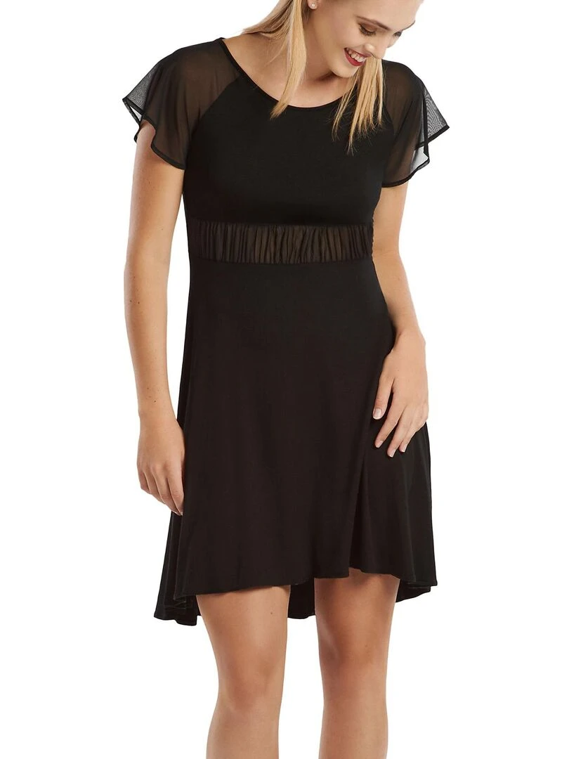 Robe estivale manches courtes Isola Rossa Noir