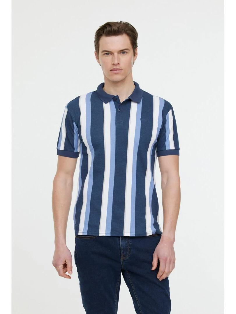 Lee Cooper Polo manches courtes coton regular BALIN Bleu foncé