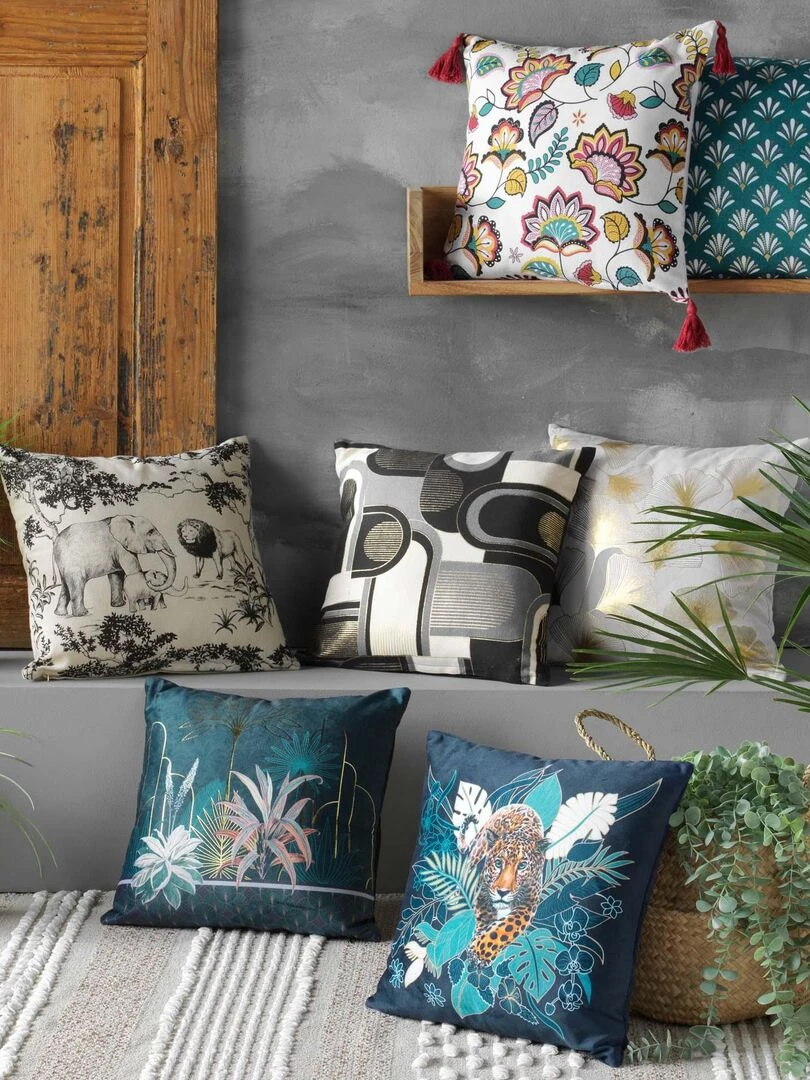 Housse de coussin 40 x 40 cm Artchic rafina   Bleu