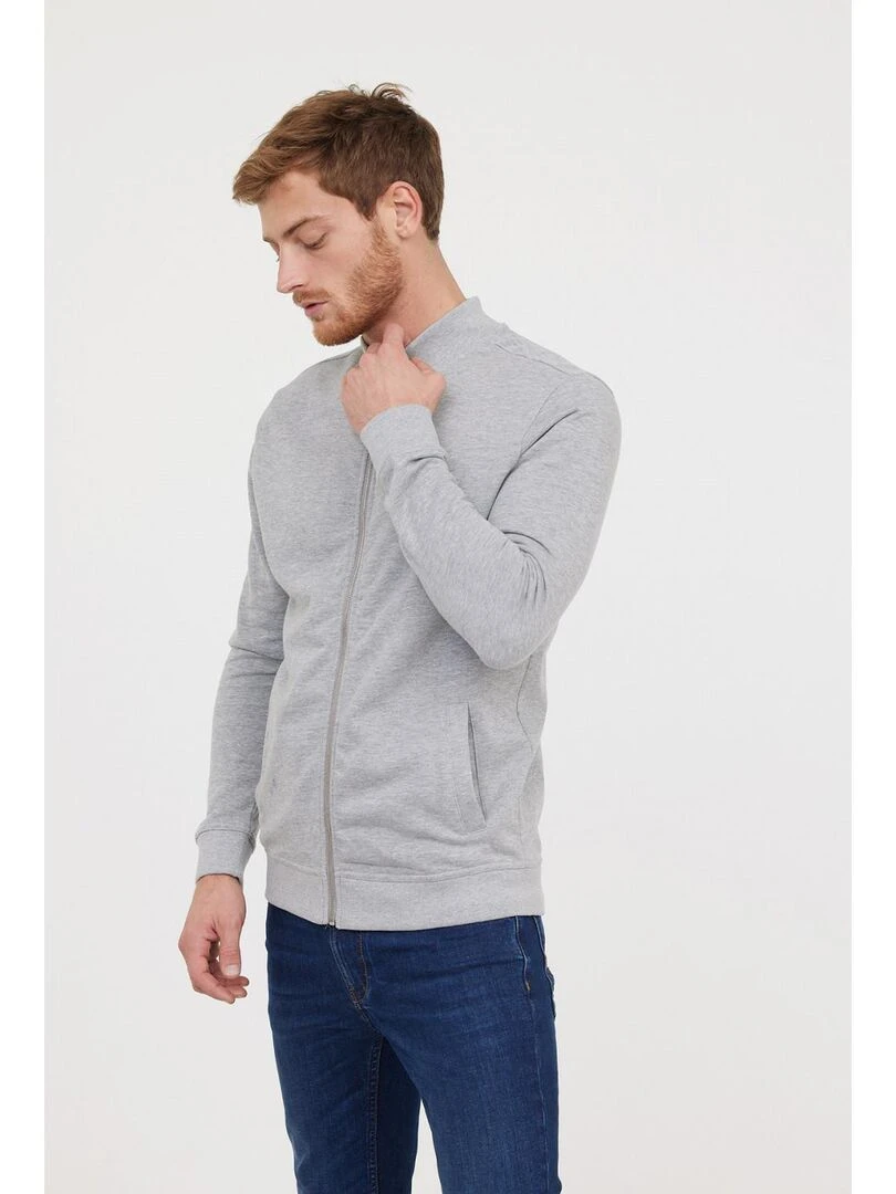 Lee Cooper Sweatshirt manches longues coton regular EMOLI Gris chiné