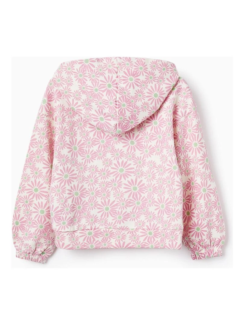 Manteau en coton à motif floral avec capuche THE WAVE TRIBE Beige clair