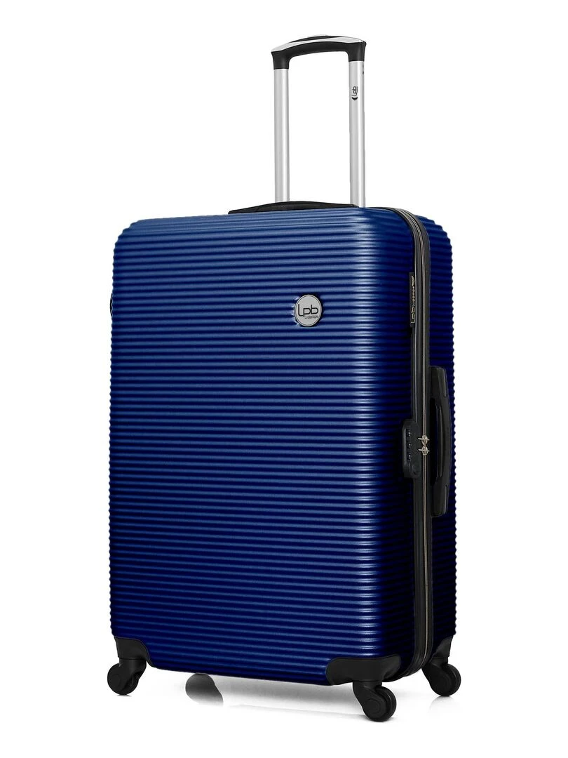 LPB LUGGAGE VALISE GRAND FORMAT ABS MUNICH 4 ROUES 75 CM Bleu marine