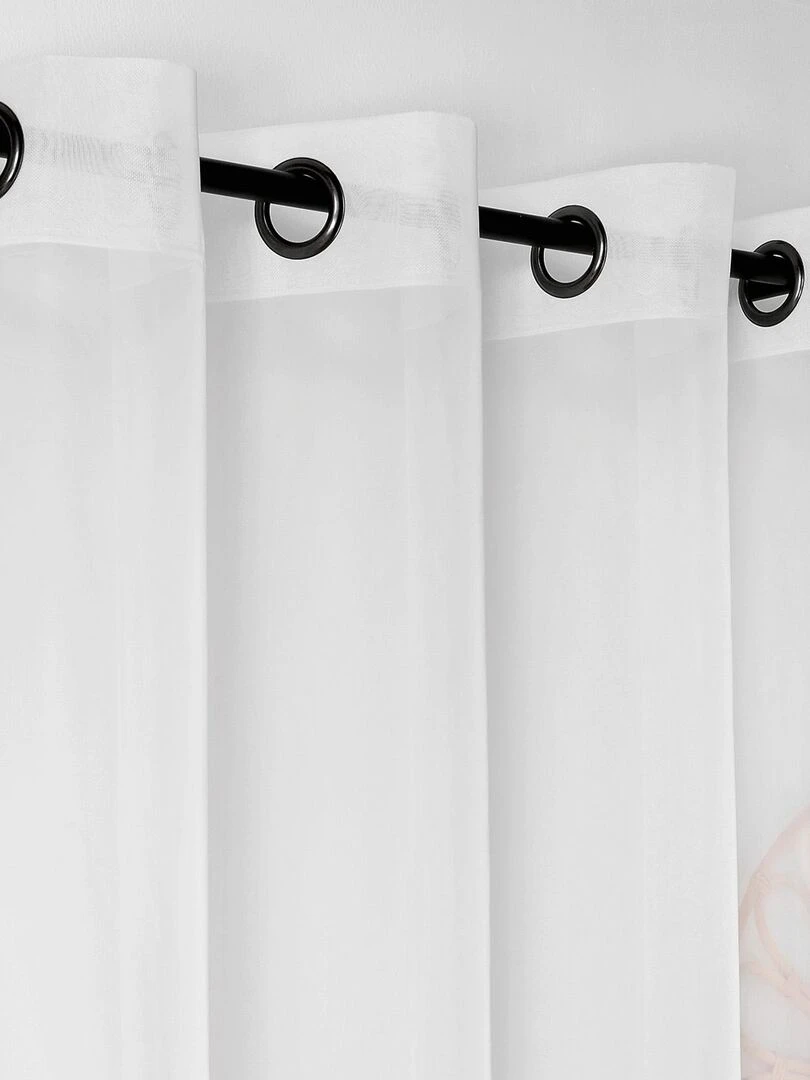 Voilage tamisant uni et doux   Blanc