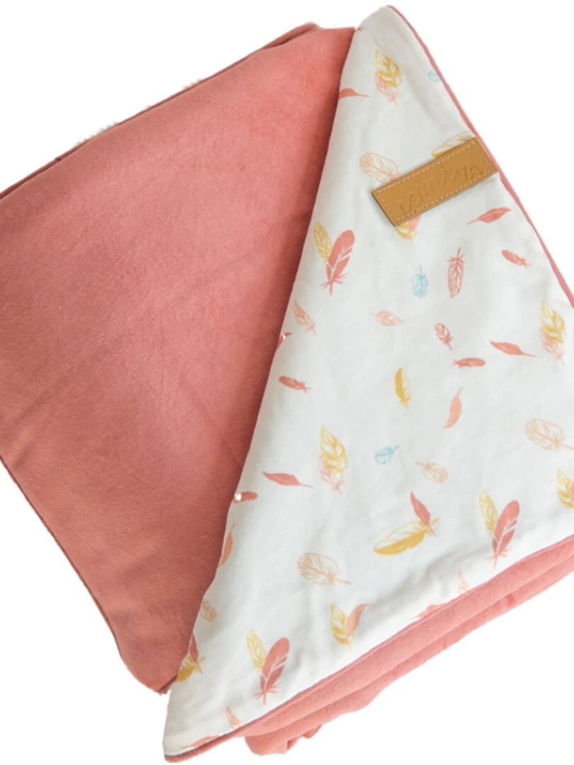 Couverture réversible chaude Happy (75 x 100 cm) Rose