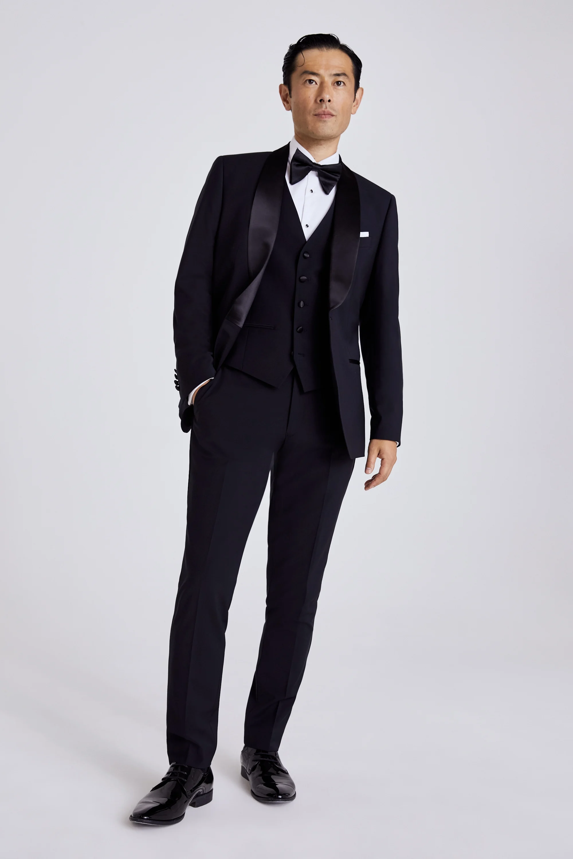 Ted Baker Tailored Fit Black Notch Lapel Tuxedo Jacket    Buy Online at Moss
