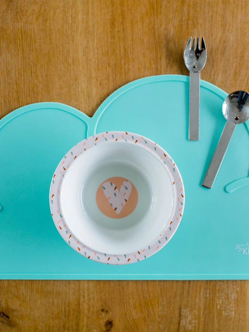 Set de table en forme de nuage en silicone   Bleu turquoise