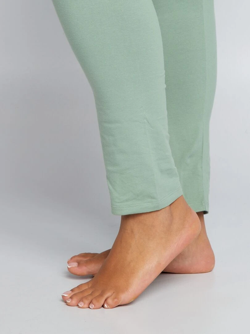 Legging en jersey uni   Vert
