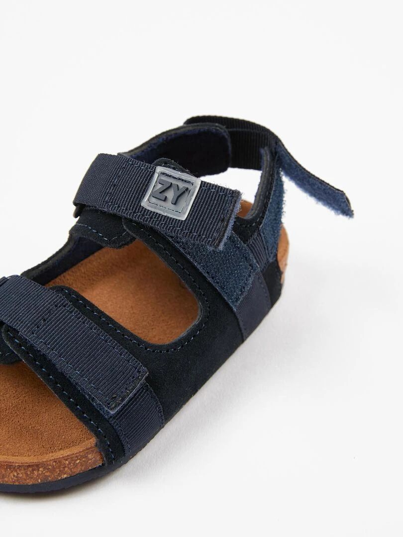 Sandales en Cuir Bébé Garçon   JAIPUR   Bleu foncé