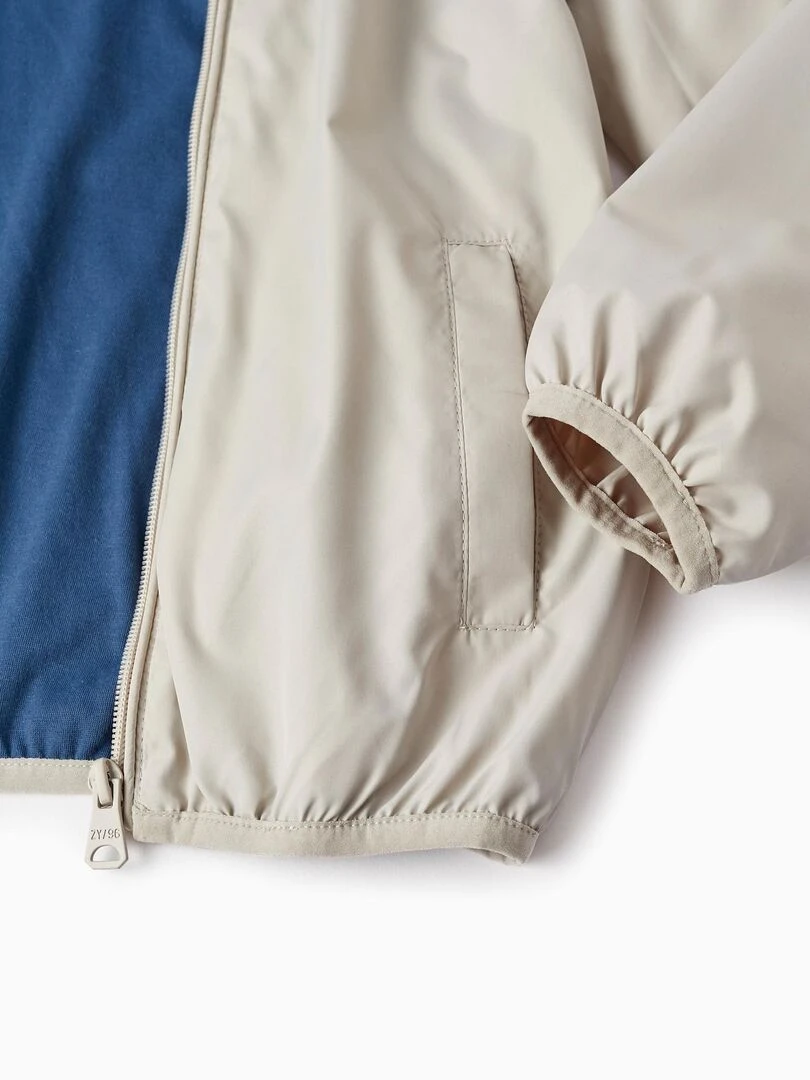 Manteau Coupe Vent avec Capuche pour Garçon  NATURE TAKEOVER   Beige