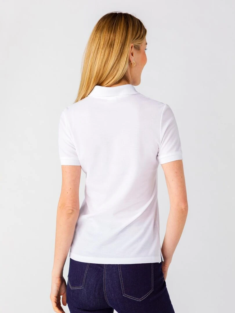 Polo maille piquée Damart Blanc
