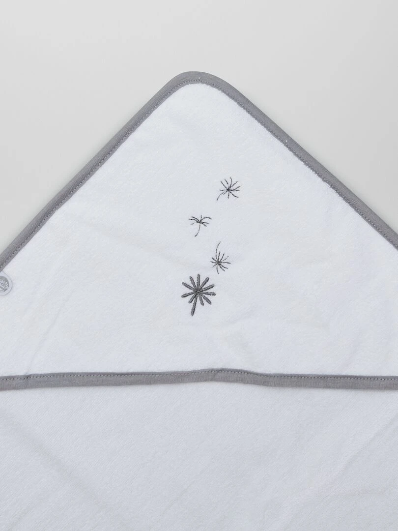 Cape de bain en éponge   blanc/gris