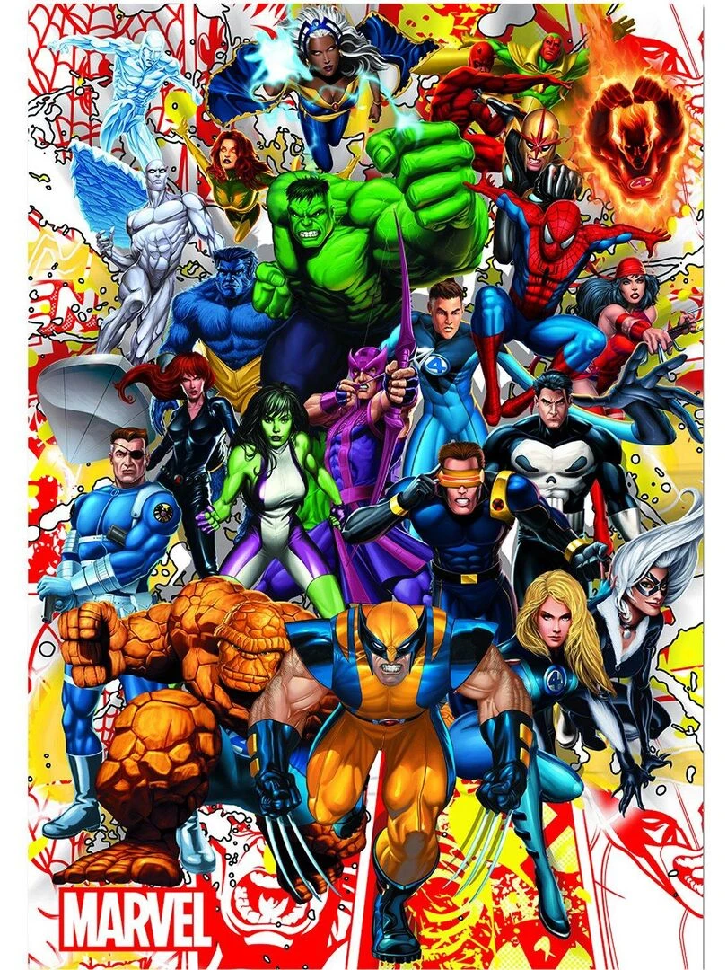 Puzzle 500 pièces : Les héros de Marvel N/A