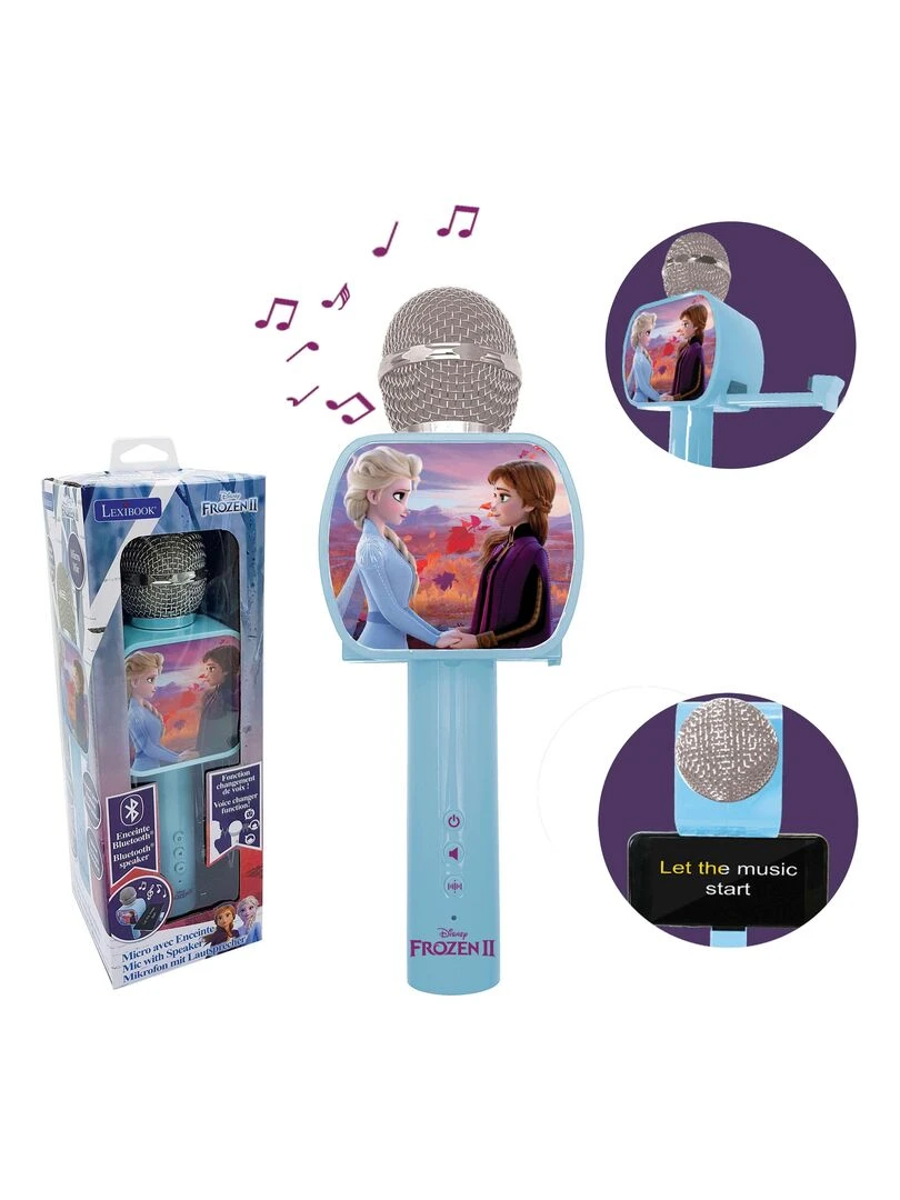 Micro Karaoké Sans Fil Avec Enceinte Bluetooth® Intégrée Reine Des Neiges N/A
