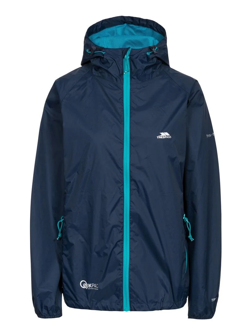 Trespass Veste imperméable pliable QIKPAC Bleu marine