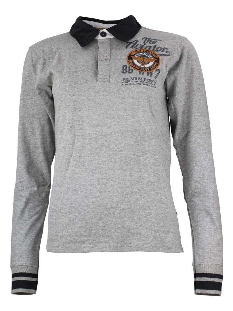 Polo manches longues garçon ECANOPE HARRY KAYN Gris