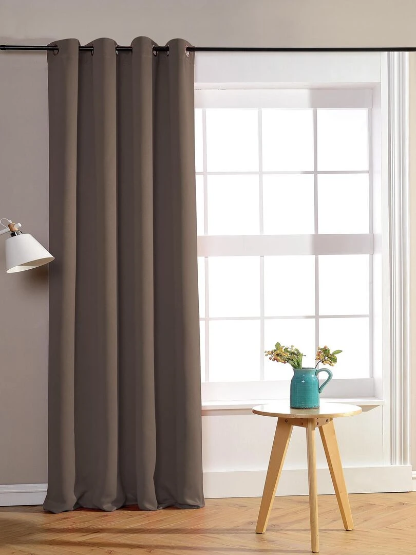 Rideau occultant pour chambre et salon Taupe