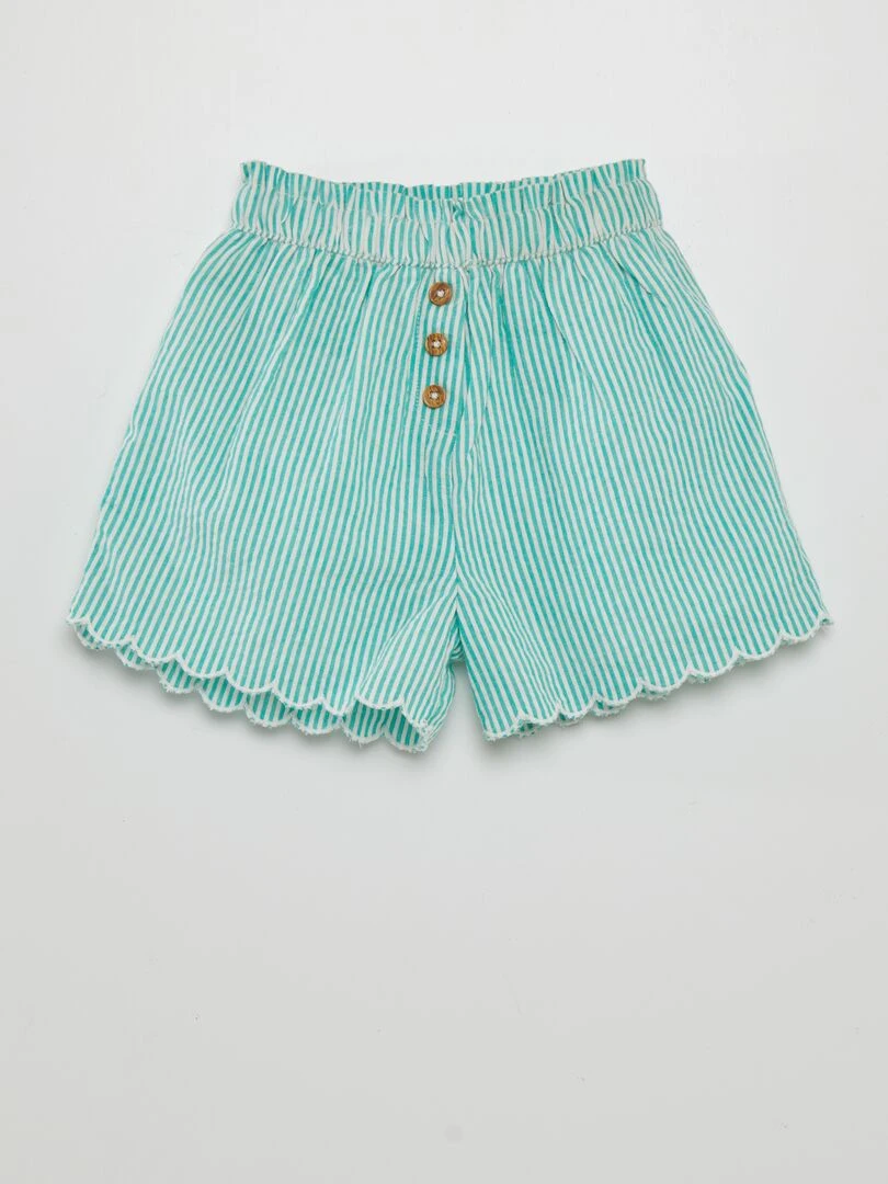 Short rayé Vert