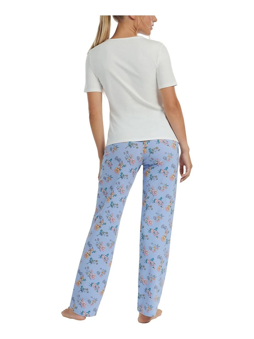 Pyjama pantalon top manches courtes Posh Bleu