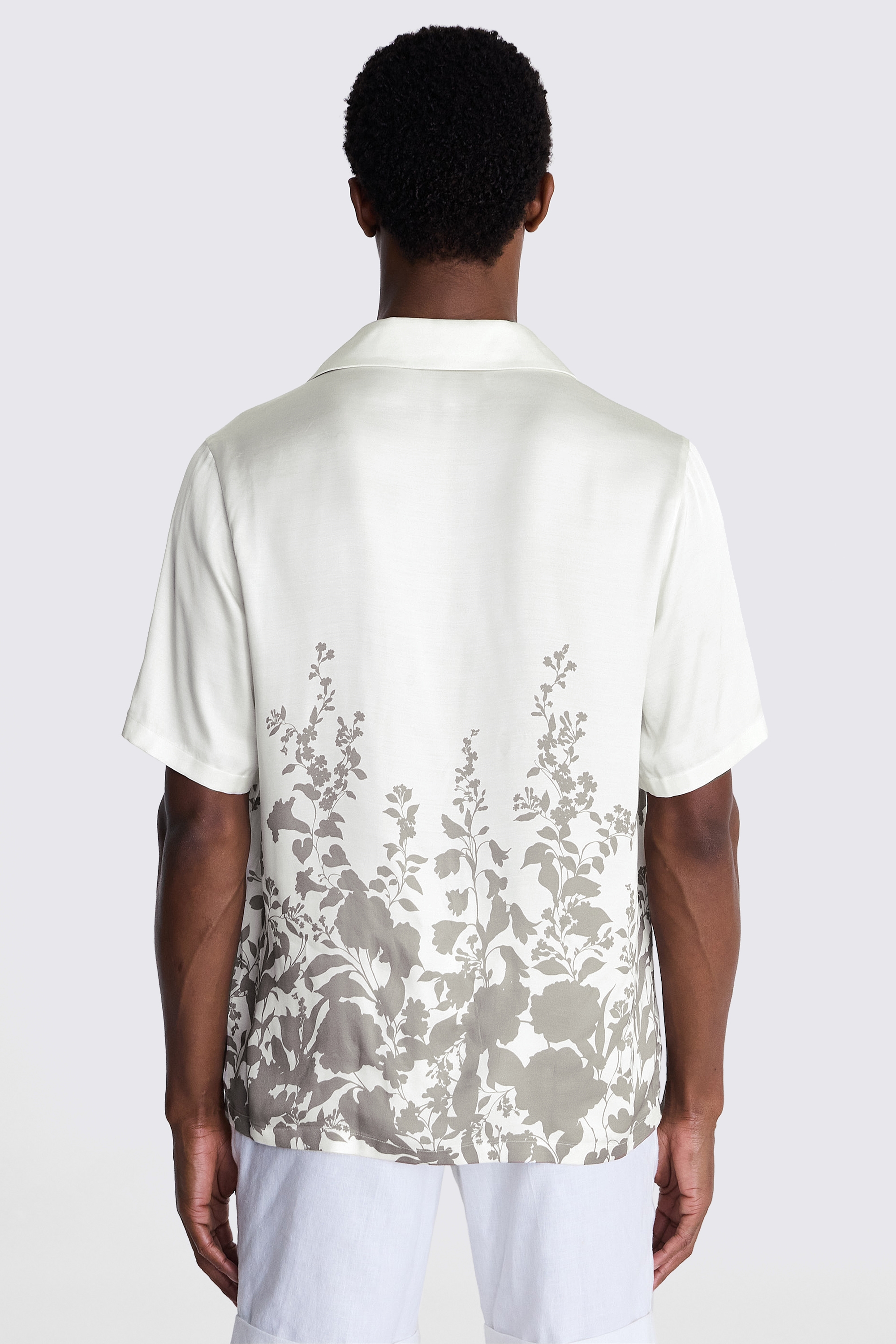 Off White Linen Blend Knitted Cuban Collar Shirt   Buy Online at Moss