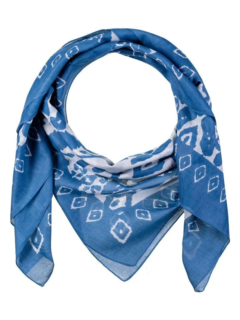 Foulard carré Etika Bleu