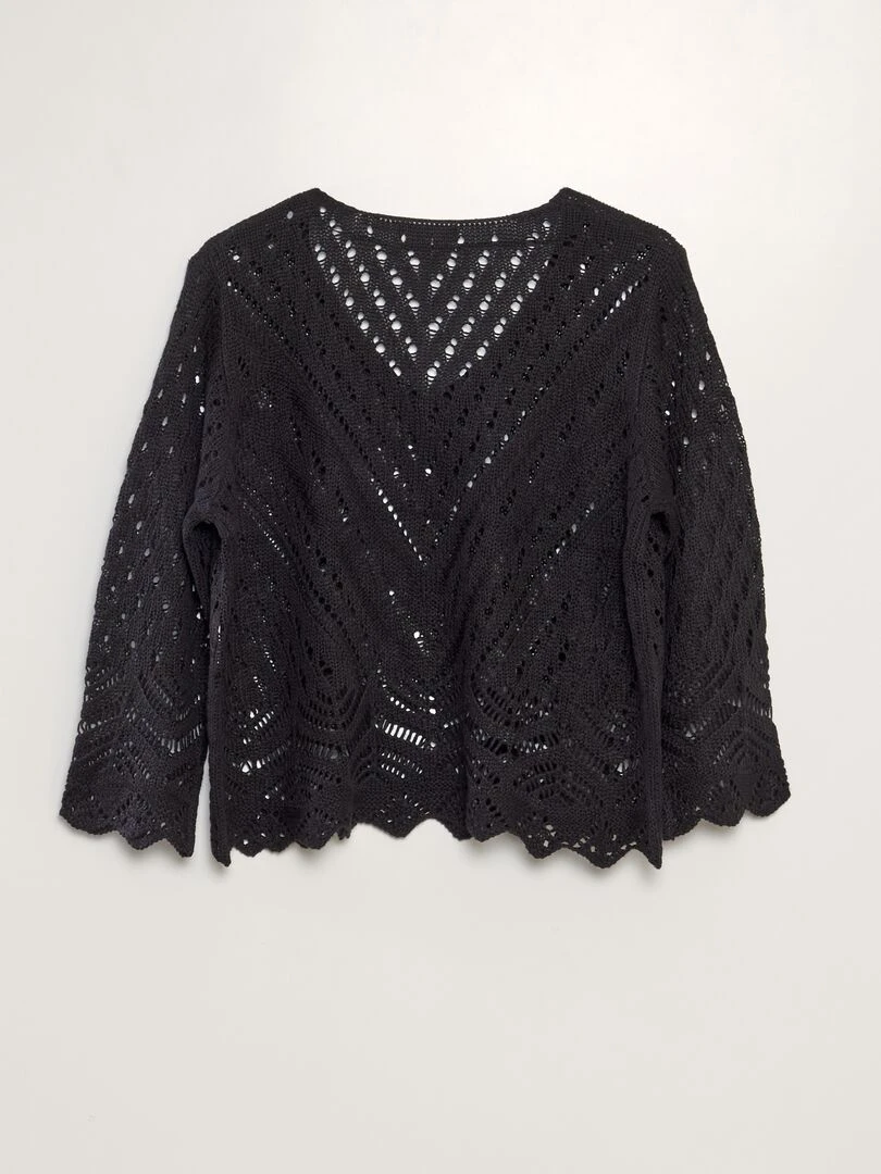 Pull en crochet 'JDY' noir