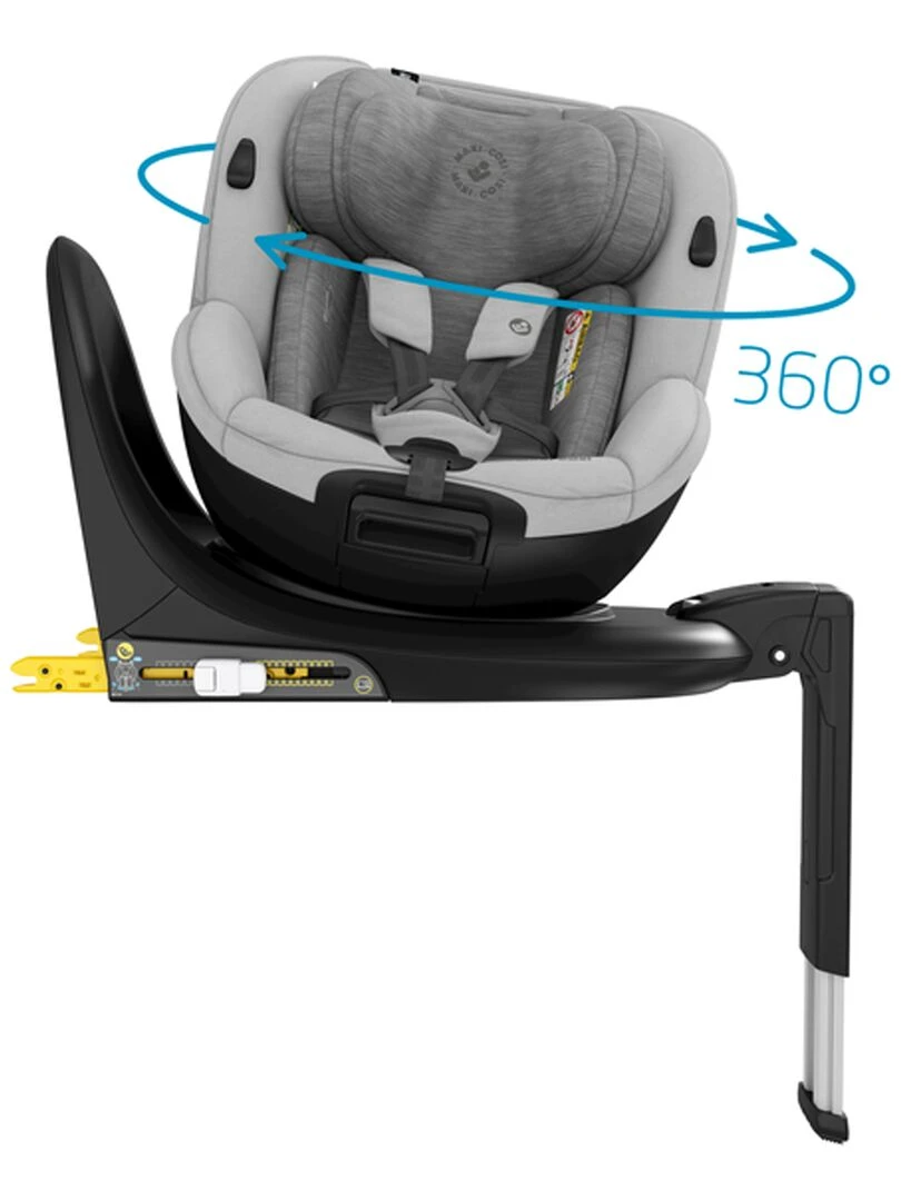 MAXI COSI siège auto Mica i Size De 0 à 4 ans Pivotant à 360° avec base ISOFIX Authentic Grey Gris Gris