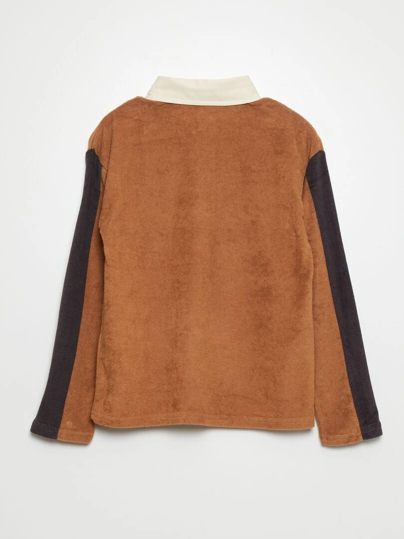 Polo style rugby   Marron