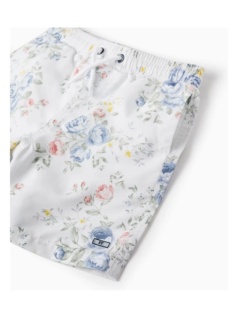 Short De Bain Avec Fleurs UPF 80 Pour Garçon 'You&Me'  BROTHERS&SISTERS   Beige clair