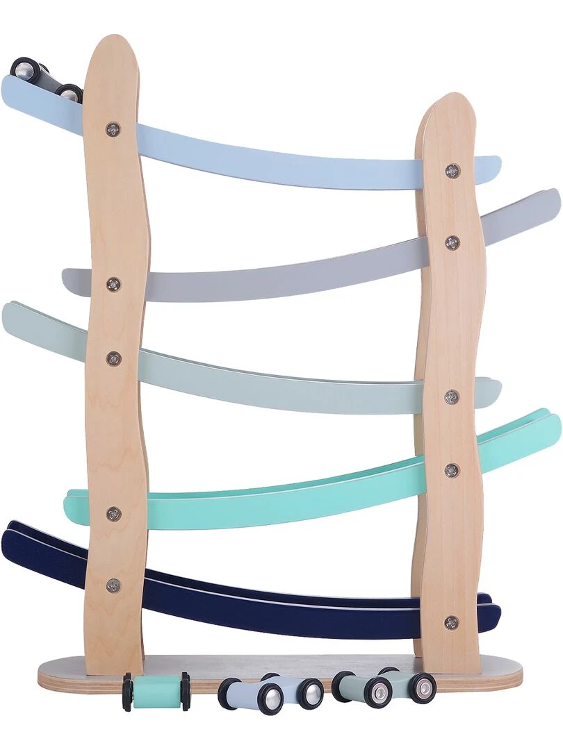 Piste de marbre en bois   Bleu gris