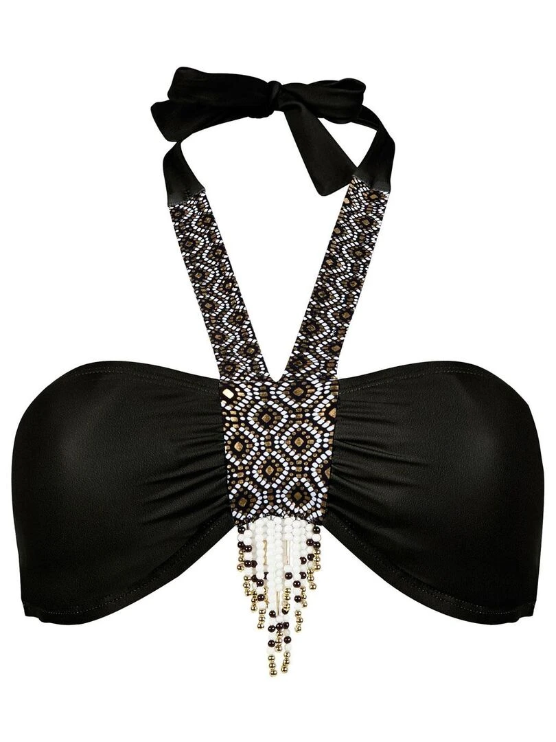 Haut de maillot bandeau VILLA Brigitte Bardot Bain Noir