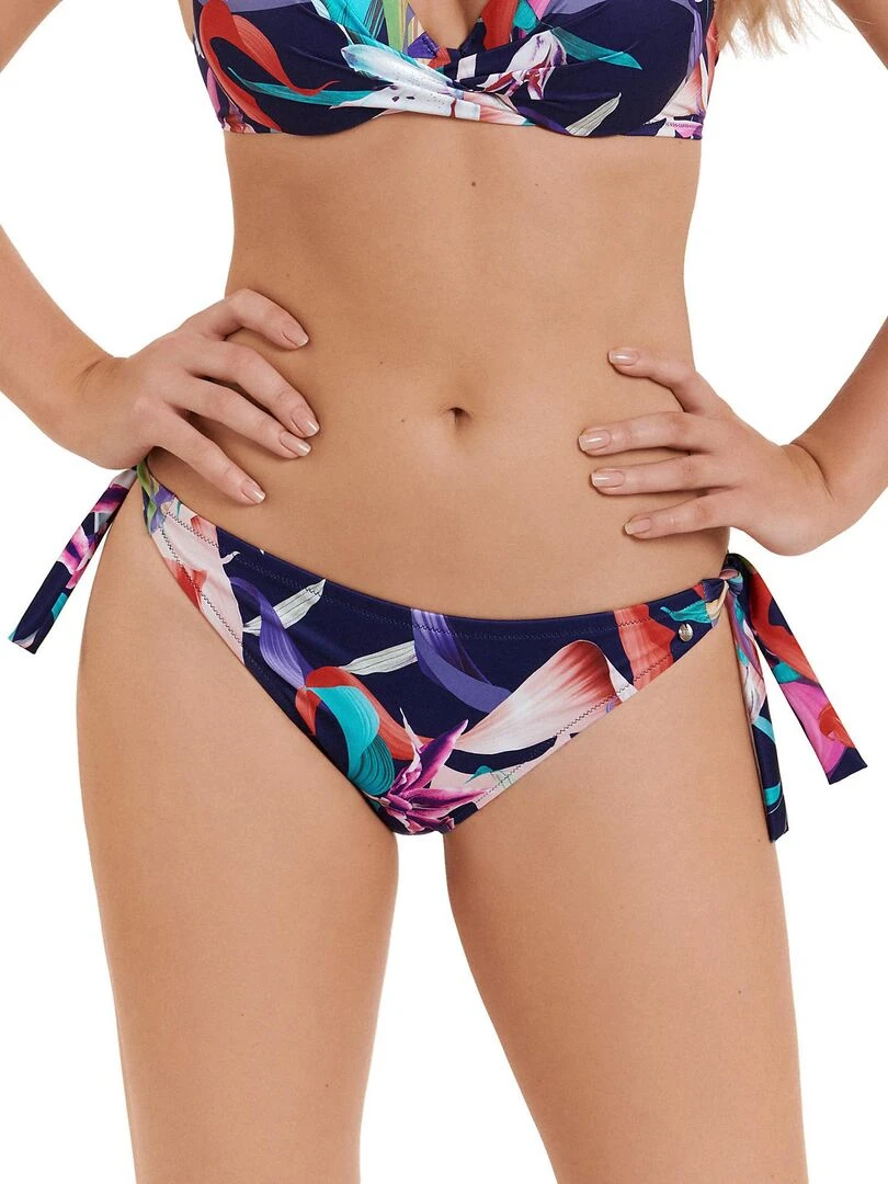 Bas maillot slip de bain à nouettes Nice Bleu