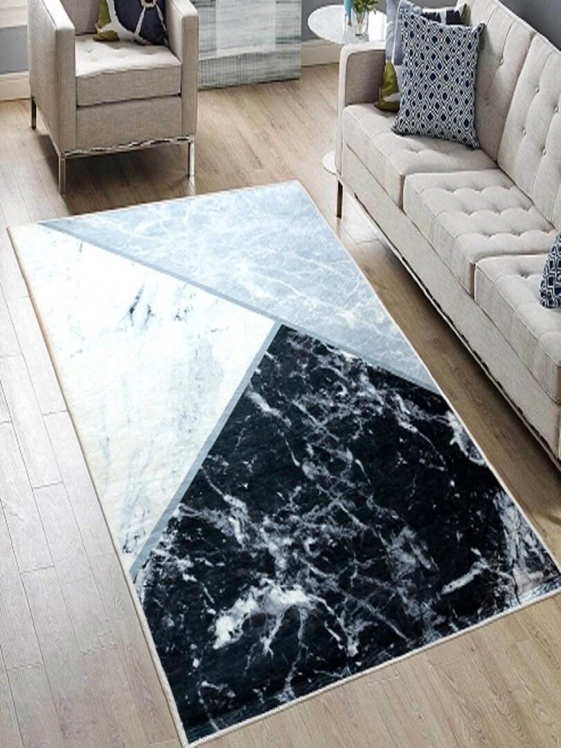 Tapis MARBRE Tricolore Gris