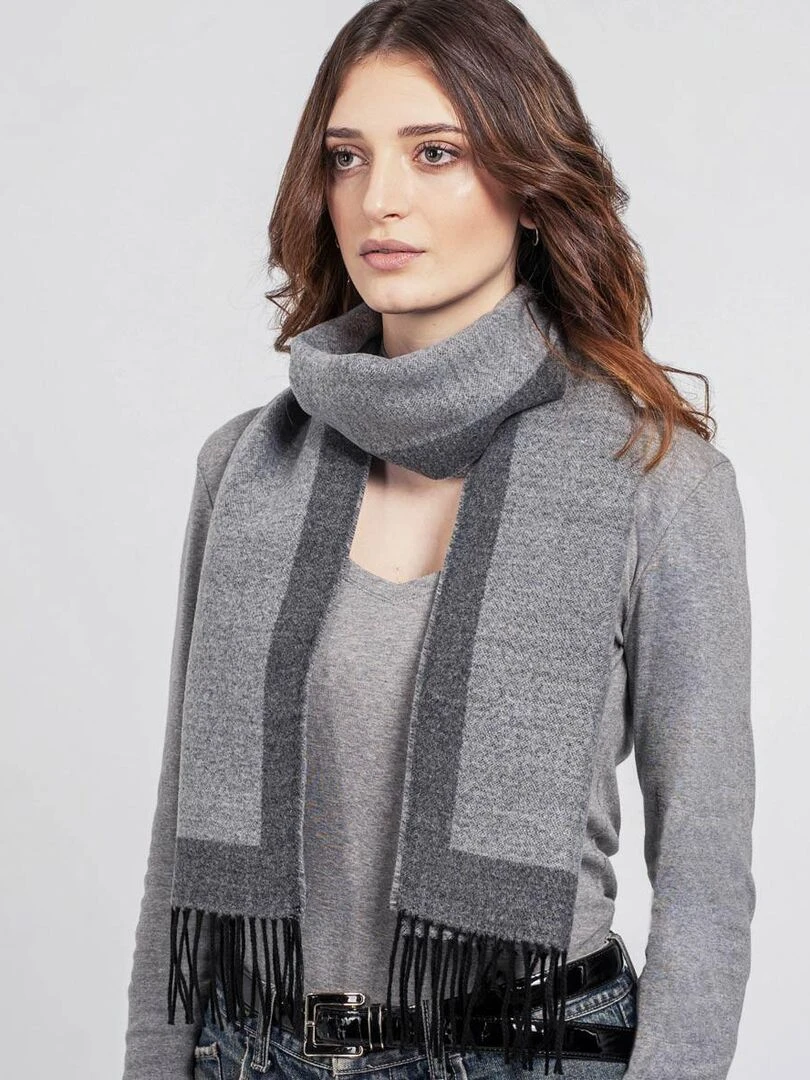 Echarpe Wanda Fabriqué en France Gris clair