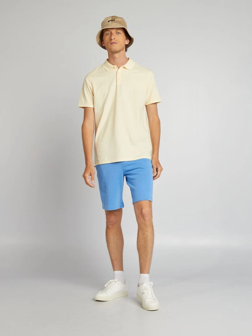 Polo en piqué de coton   Jaune clair
