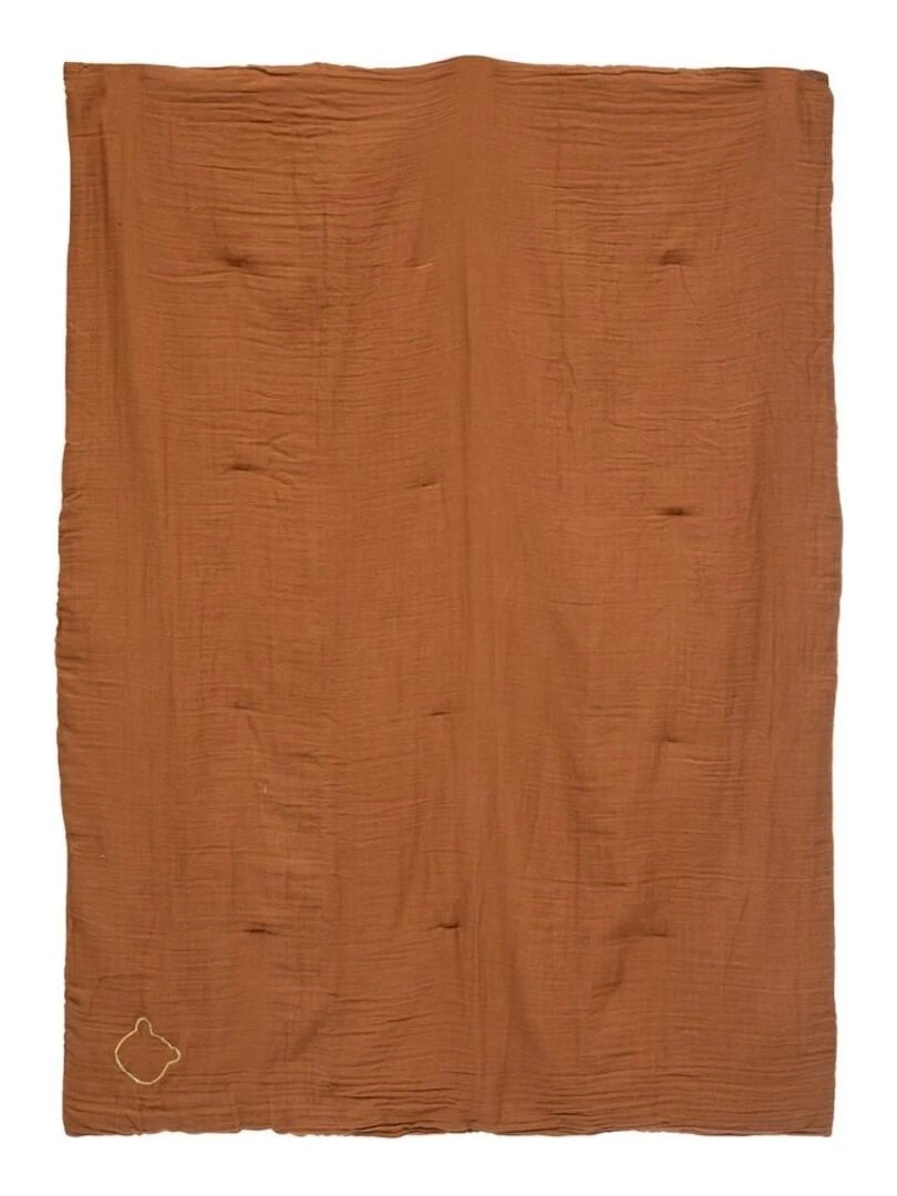 Édredon gaze de coton 100x140 noisette Marron clair