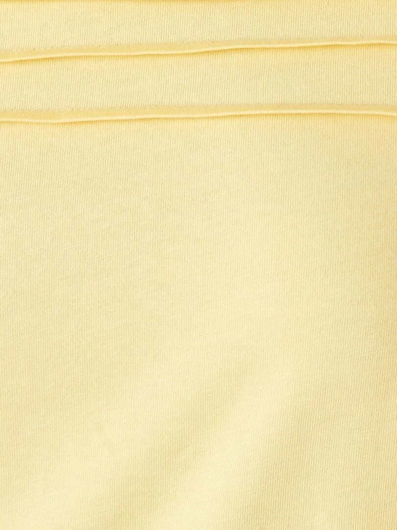 Tee shirt détails broderie anglaise   Damart   Jaune pâle