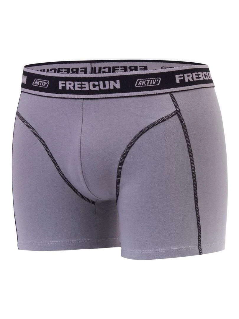 Lot de 4 boxers en coton homme Aktiv Freegun   Orange