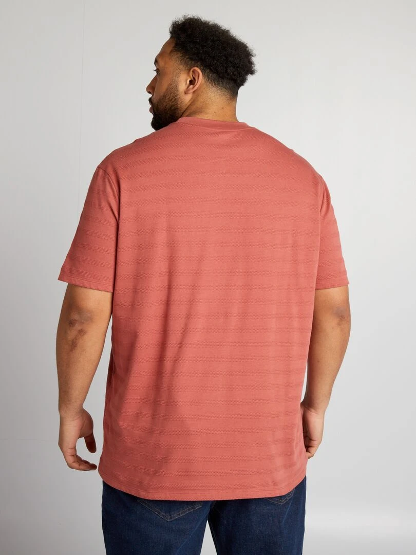 T shirt en matière fantaisie   Rouge