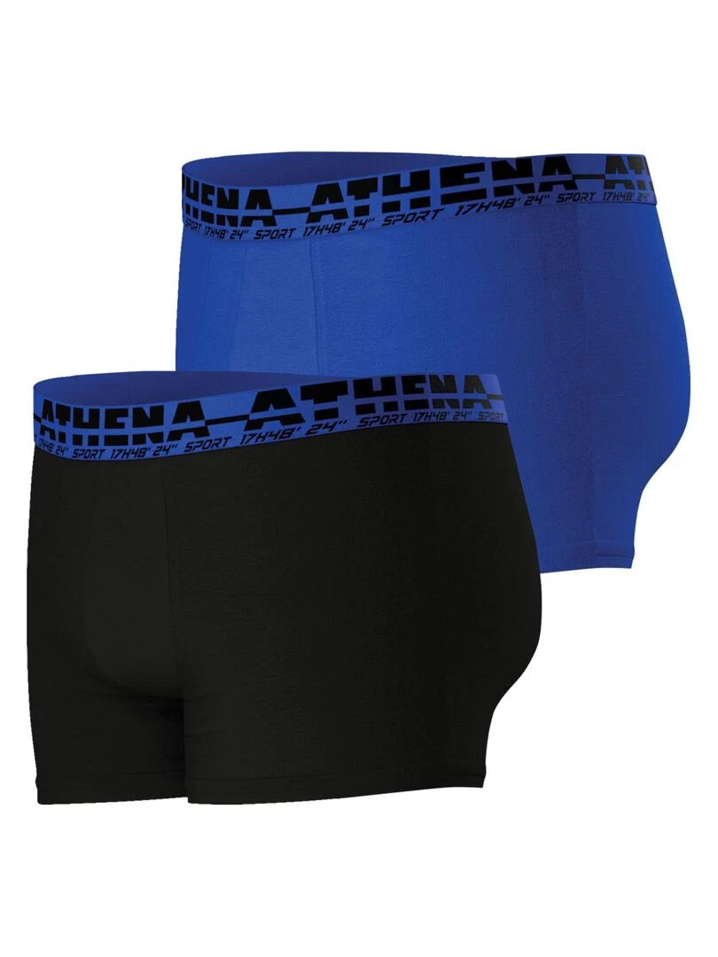 Lot de 2 boxers homme Easy Sport   Noir Bleu