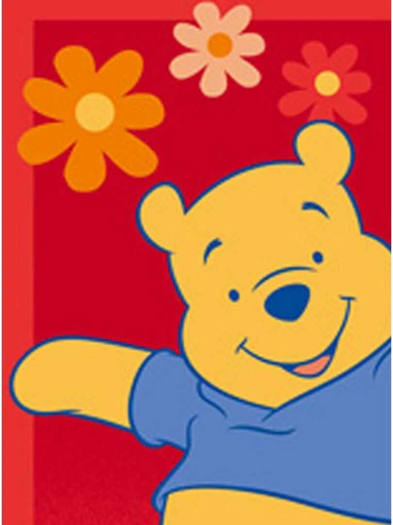 Tapis enfant WINNIE HAPPY Rouge 50x80 Lavable 30° idéal pour une chambre   Rouge