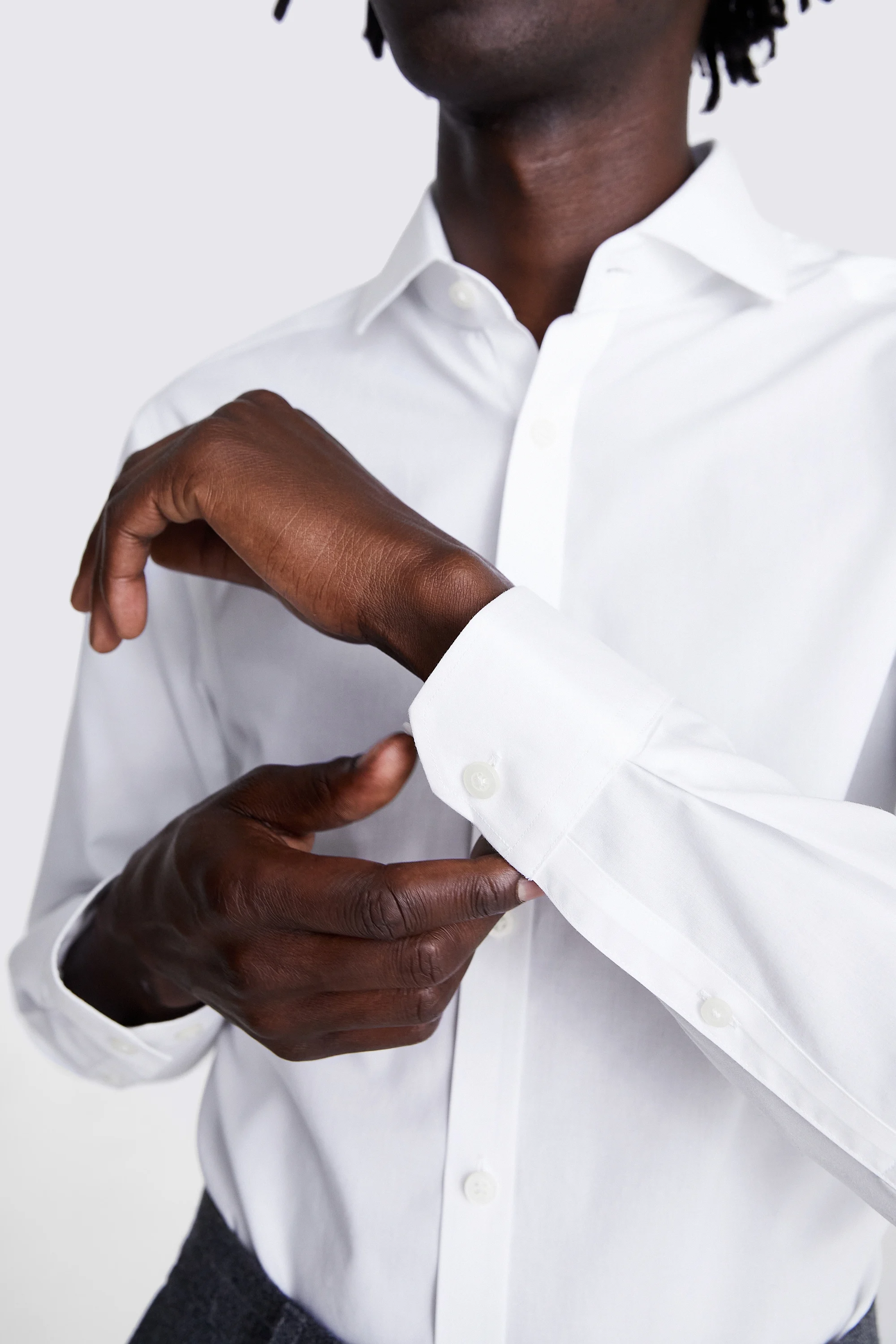 Slim Fit White Poplin Non-Iron Shirt   Buy Online at Moss