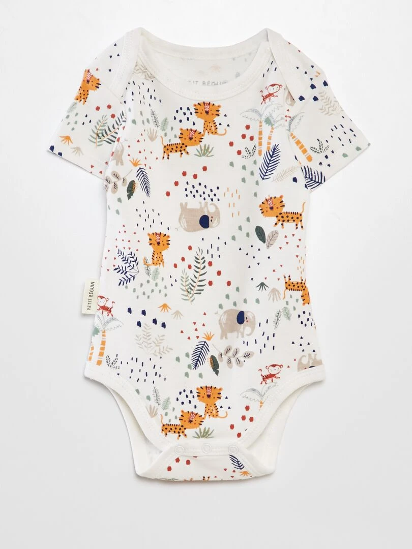 Lot de 2 bodies imprimés 'Petit Béguin' Vert/blanc